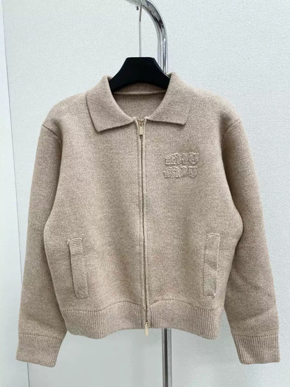 WOOL ZIPPER CARDIGAN