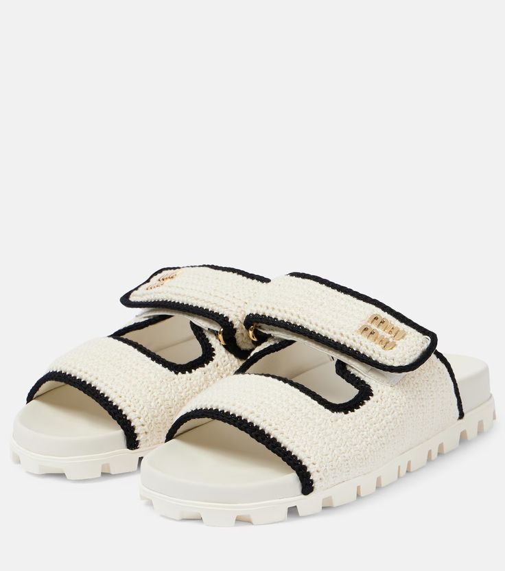 CROCHET KNIT SLIDES