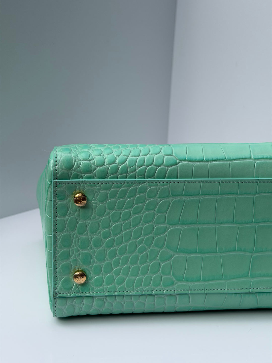 CC Small Shopping Bag Crocodile Embossed
