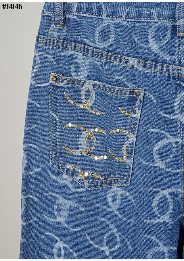GREY SEQUIN JEANS