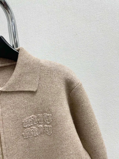 WOOL ZIPPER CARDIGAN