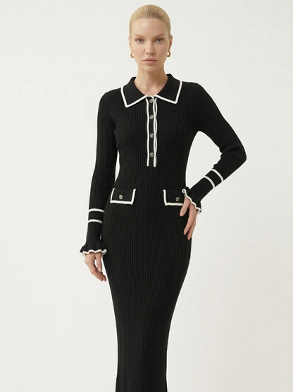 Elegantes Maxikleid mit Akzenten