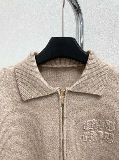 WOOL ZIPPER CARDIGAN