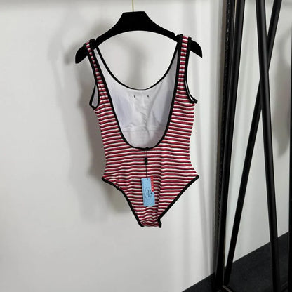STRIPPED SWIMSUIT