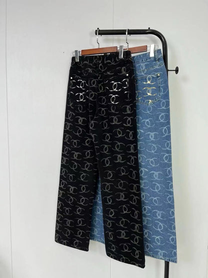 GREY SEQUIN JEANS