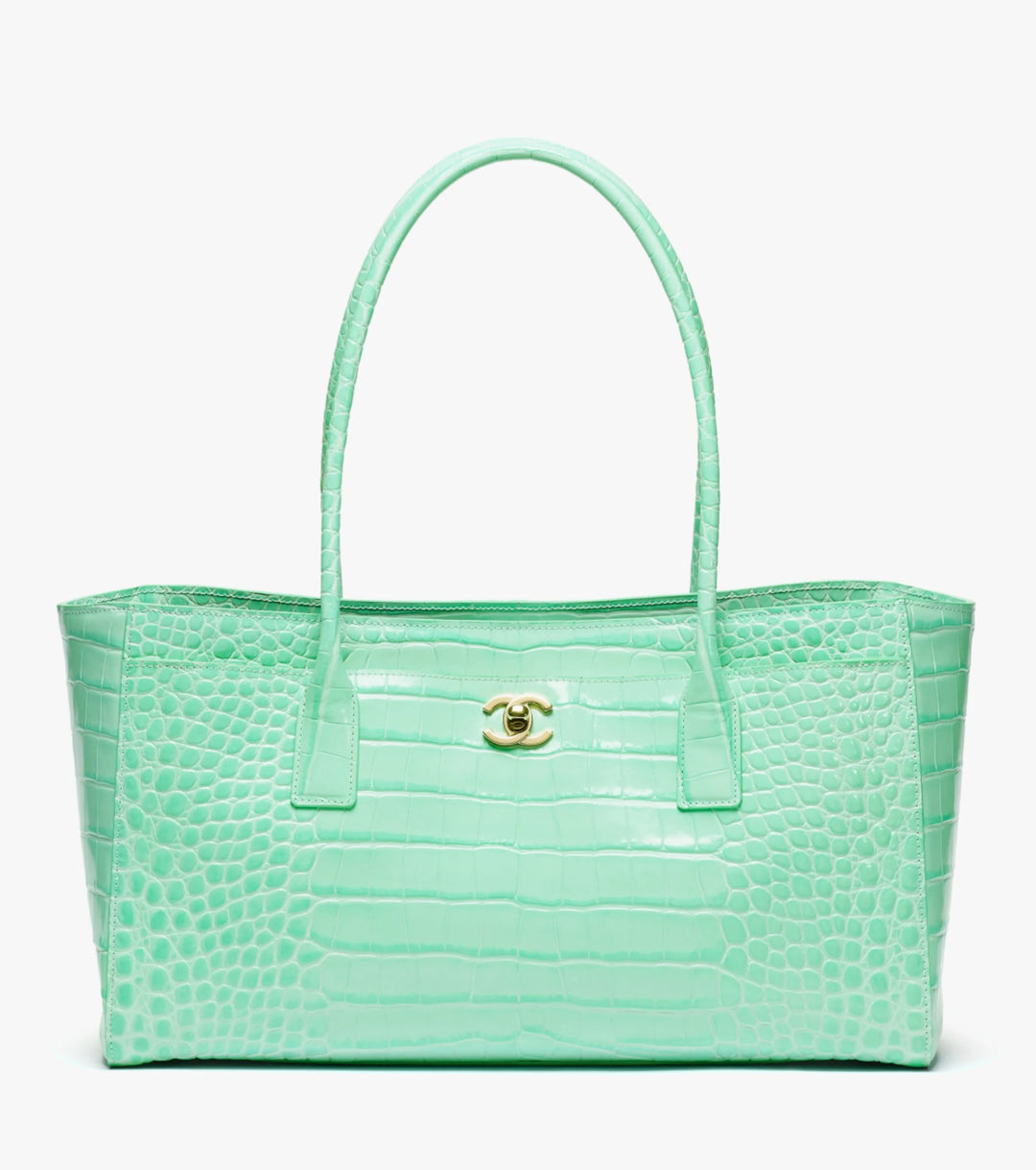 CC Small Shopping Bag Crocodile Embossed