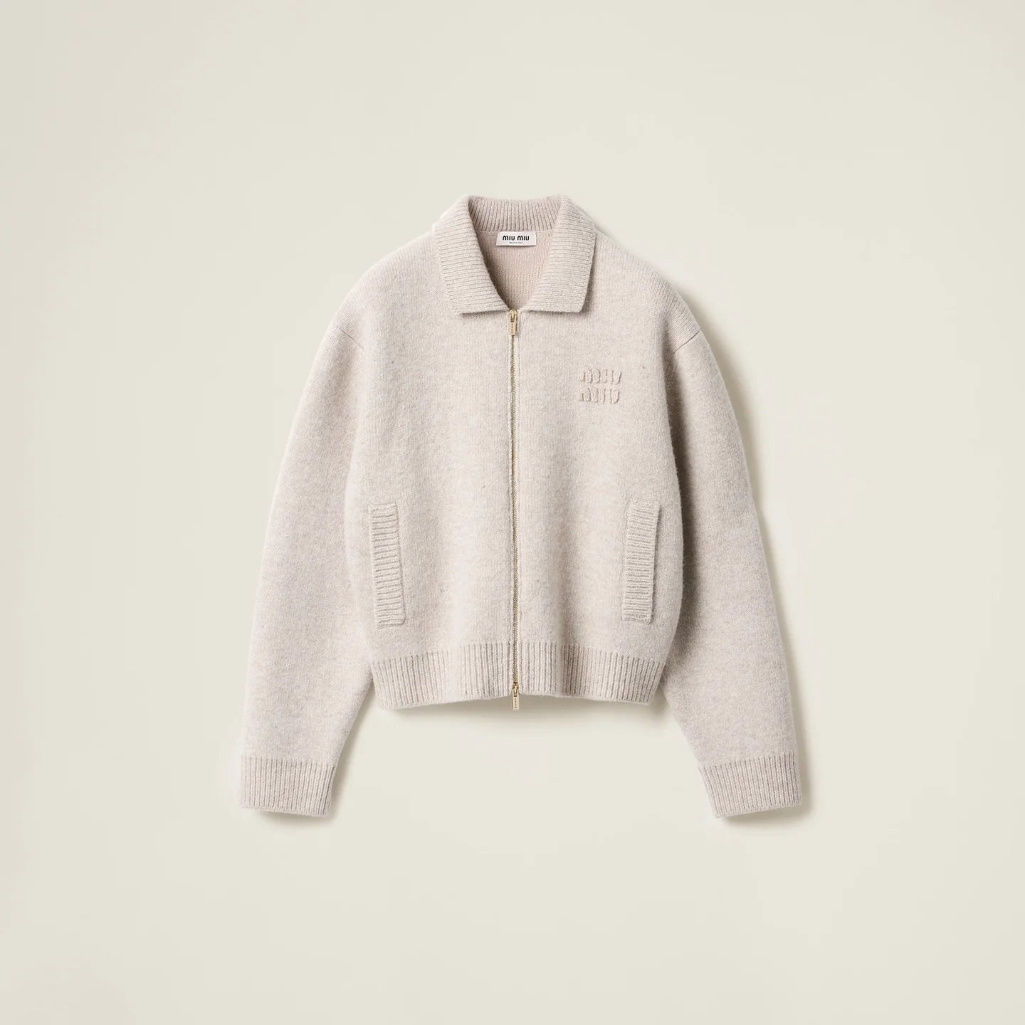 WOOL ZIPPER CARDIGAN
