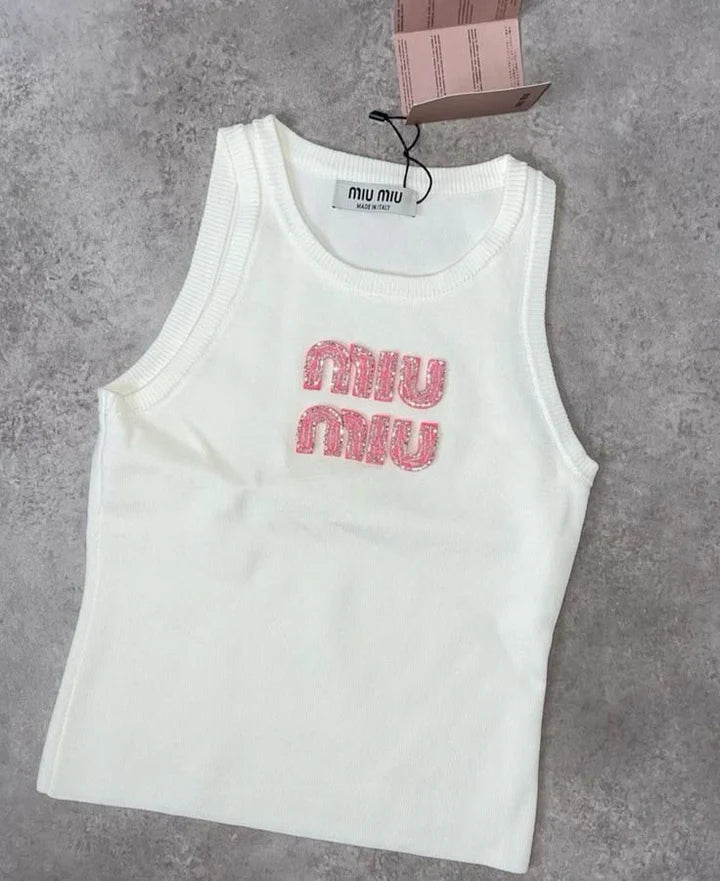 PINK LETTERS TANK TOP