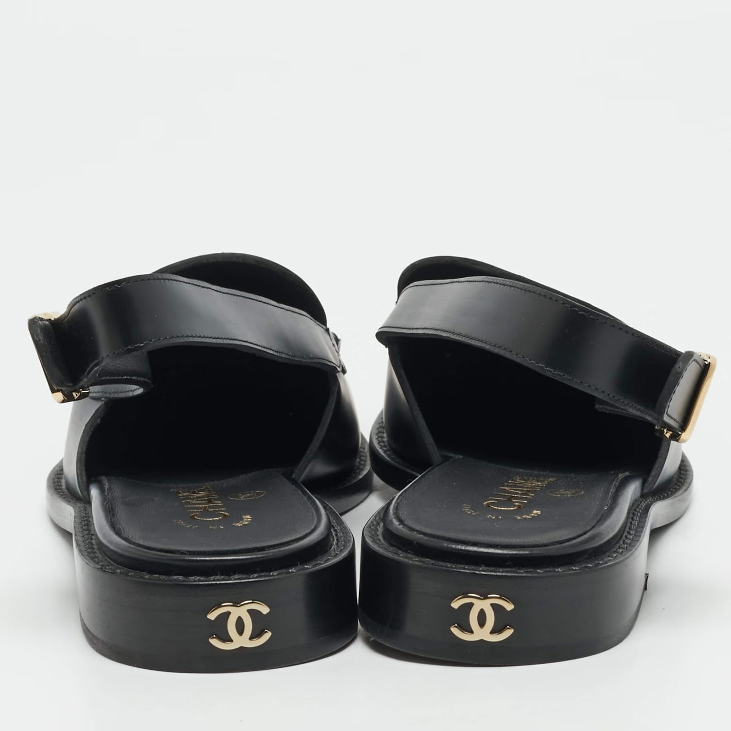 Slingback Flache Schwarz Loafer