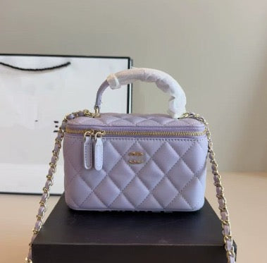 PINK BOX VANITY BAG- MIT SPIEGEL