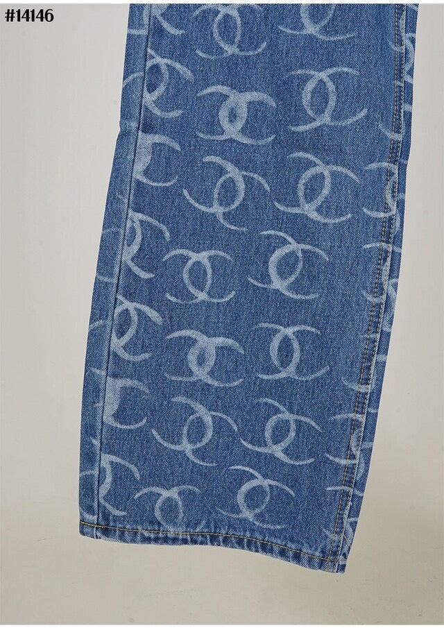 GREY SEQUIN JEANS