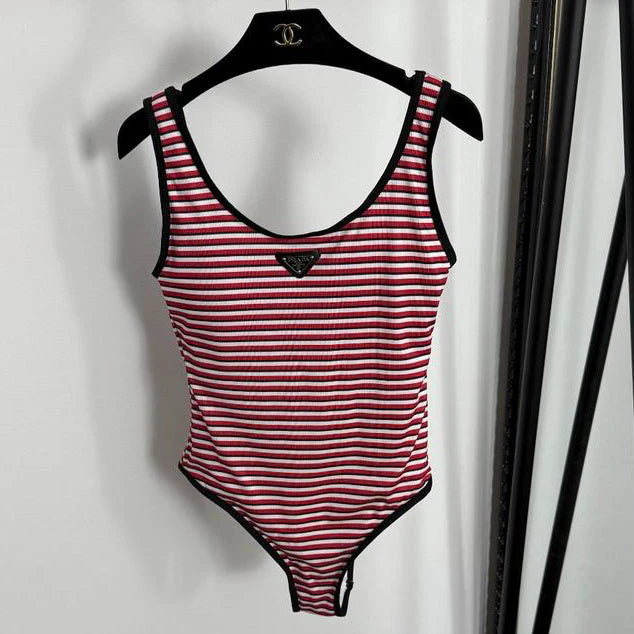 STRIPPED SWIMSUIT
