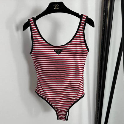 STRIPPED SWIMSUIT