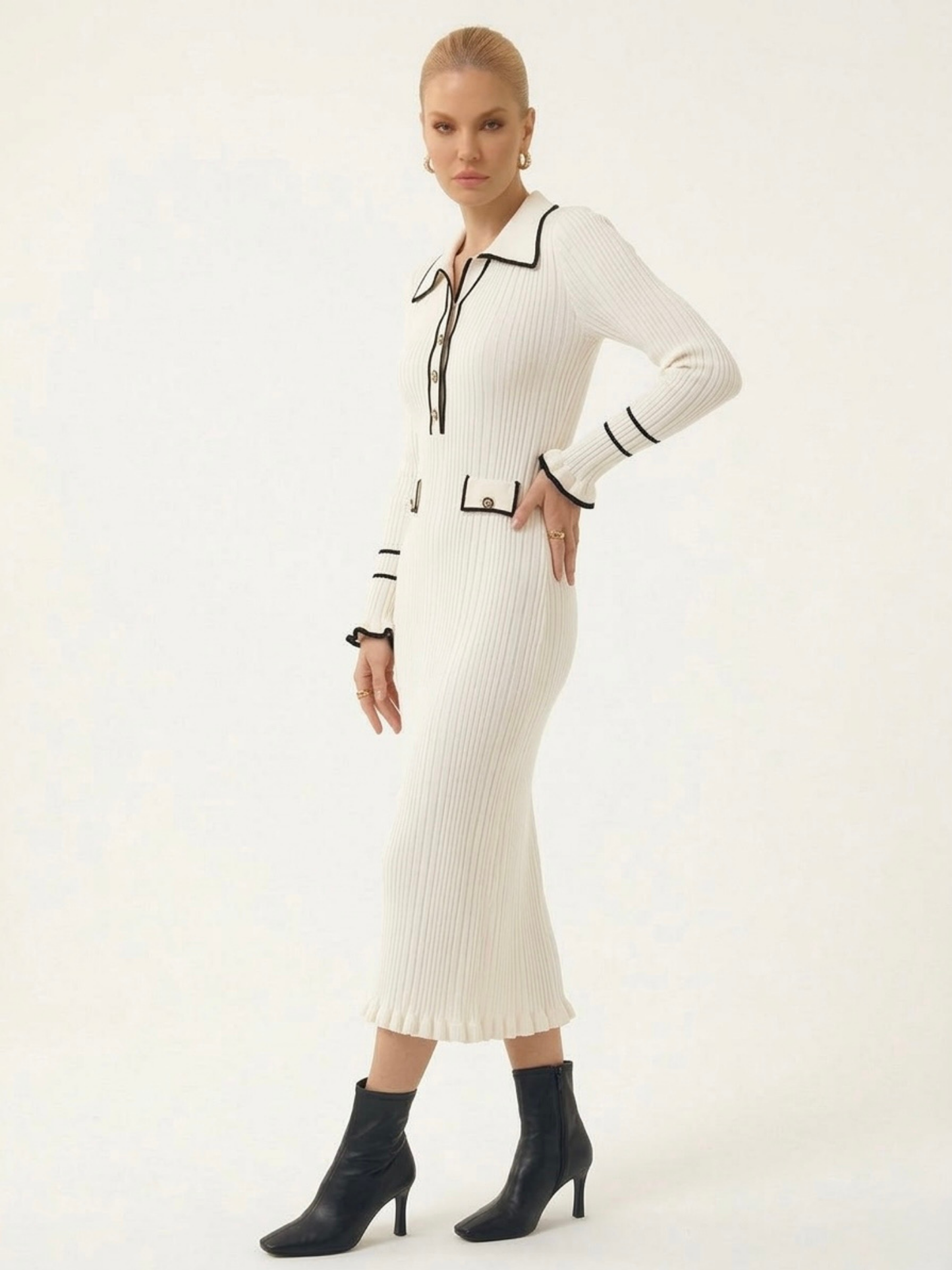 Elegantes Maxikleid mit Akzenten