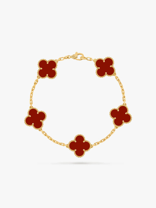 Clover red - Armband