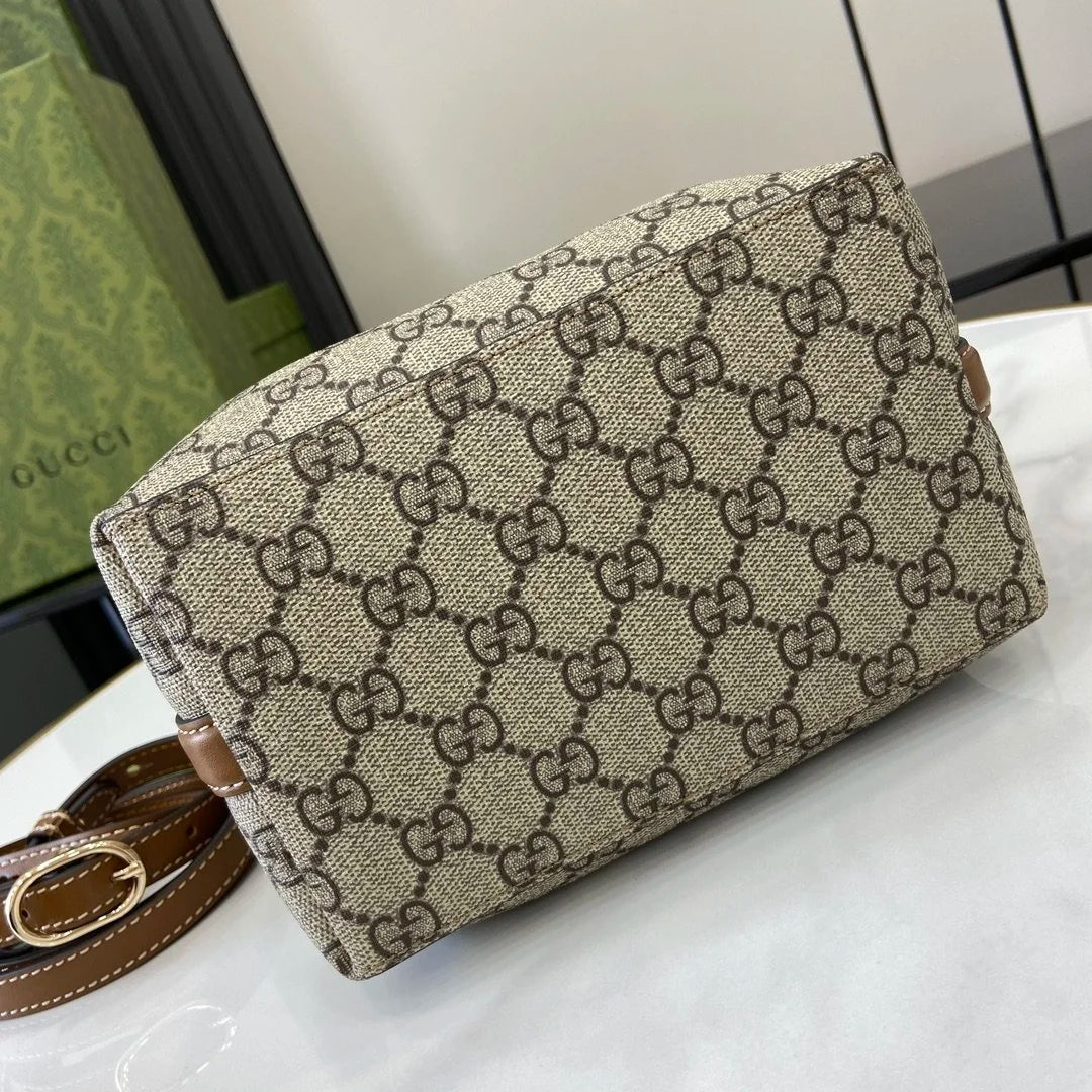 GG CANVAS SMALL BUCKET BAG