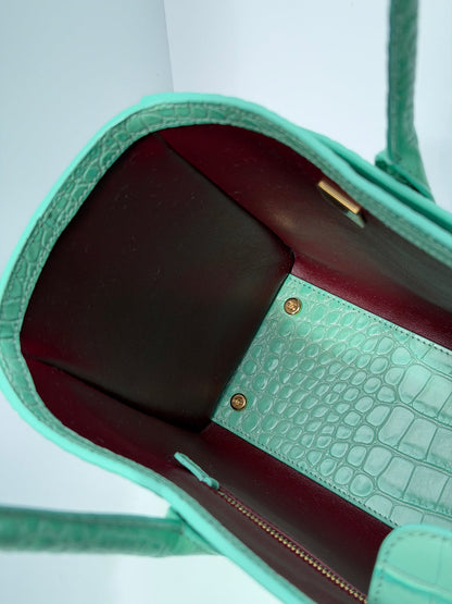 CC Small Shopping Bag Crocodile Embossed
