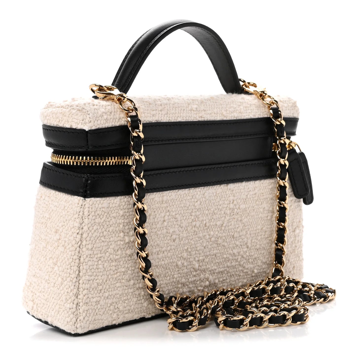 TWEED CALFSKIN TOP HANDLE