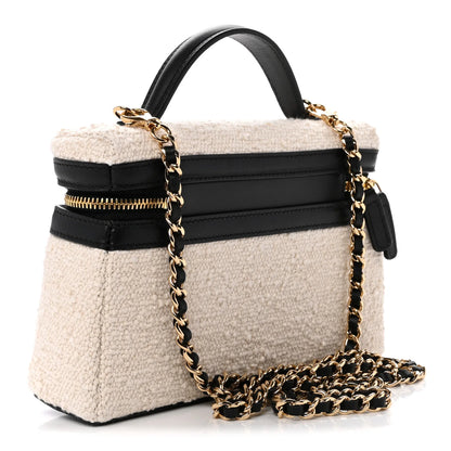 TWEED CALFSKIN TOP HANDLE