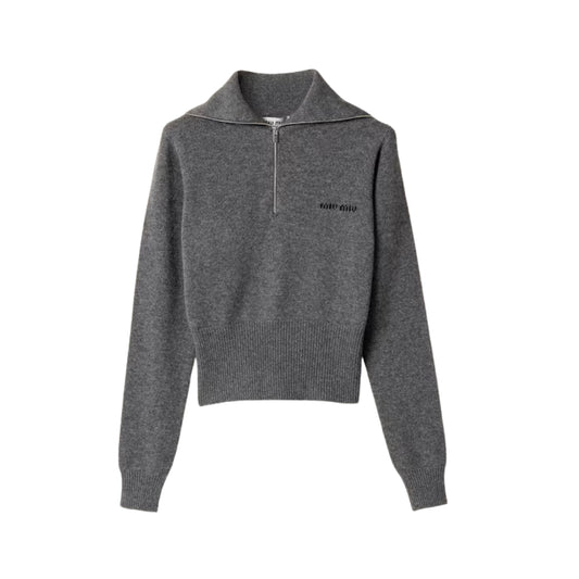 MIU HALF-ZIPPER