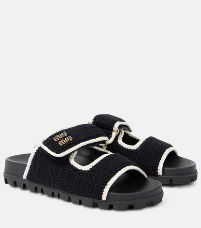 CROCHET KNIT SLIDES